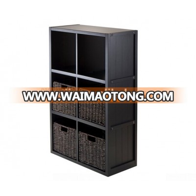 Black Wooden Space Saving Luxury Living Room Rattan Home Furniture